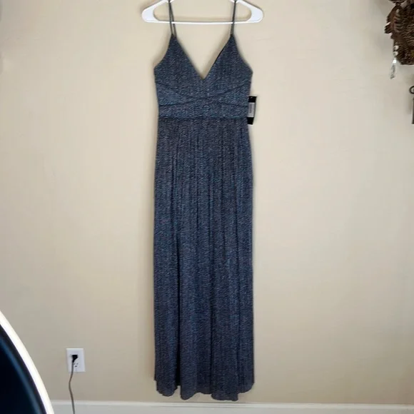 NWT Aidan Mattox Metallic Maxi Gown